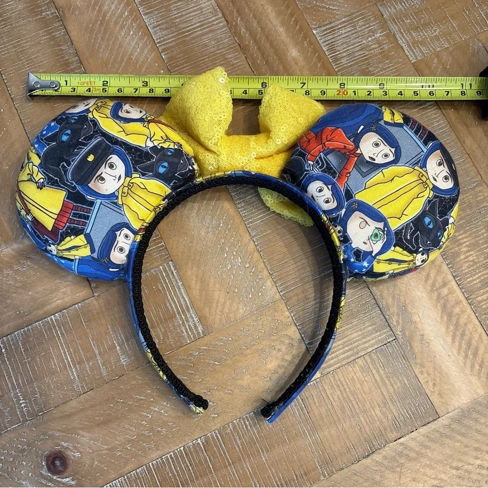 Coraline-Inspired Mickey Ears Headband | Handmade Park Ears | Spooky Cute Theme